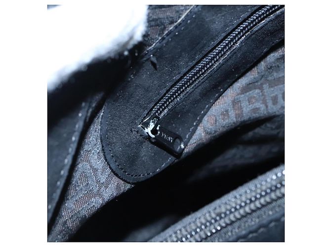 BALLY Borsa a Spalla in Pelle Scamosciata Nera Argento Auth ti2365 Nero - vista 24