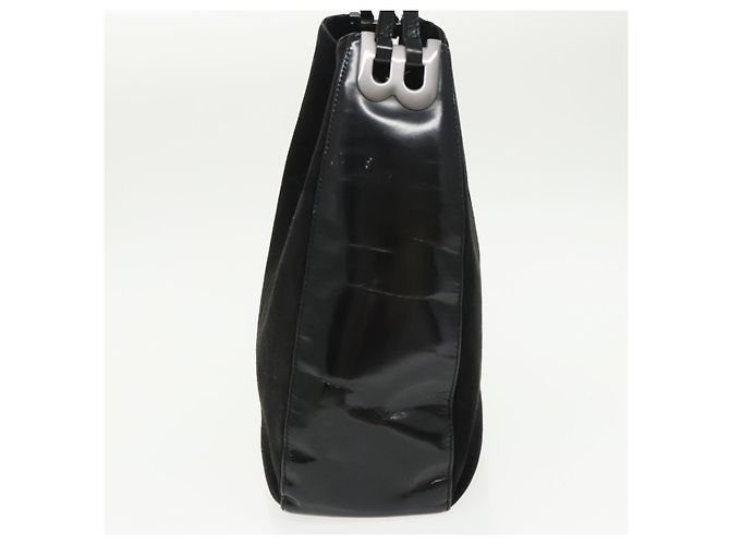 BALLY Borsa a Spalla in Pelle Scamosciata Nera Argento Auth ti2365 Nero - vista 3