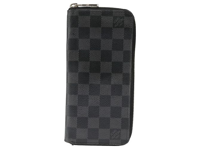 LOUIS VUITTON Cartera Zippy Vertical Damier Graphite N63095 LV Auth bs19927 Damier ebene - vista 13