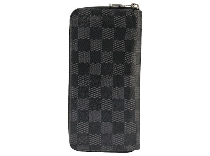 LOUIS VUITTON Cartera Zippy Vertical Damier Graphite N63095 LV Auth bs19927 Damier ebene - vista 2