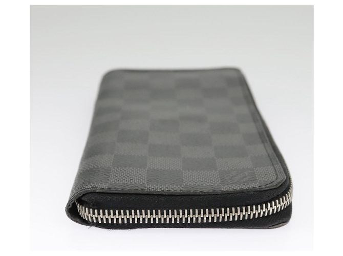 LOUIS VUITTON Cartera Zippy Vertical Damier Graphite N63095 LV Auth bs19927 Damier ebene - vista 6