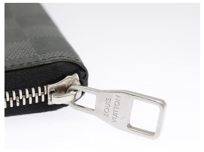 LOUIS VUITTON Cartera Zippy Vertical Damier Graphite N63095 LV Auth bs19927 Damier ebene - vista 7