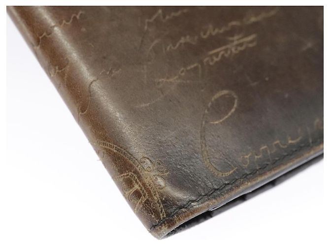 Berluti Calligraphy langer Geldbeutel aus braunem Leder Auth bs19899 - Ansicht 14