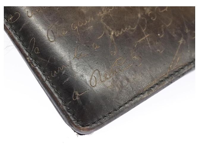 Berluti Calligraphy langer Geldbeutel aus braunem Leder Auth bs19899 - Ansicht 16