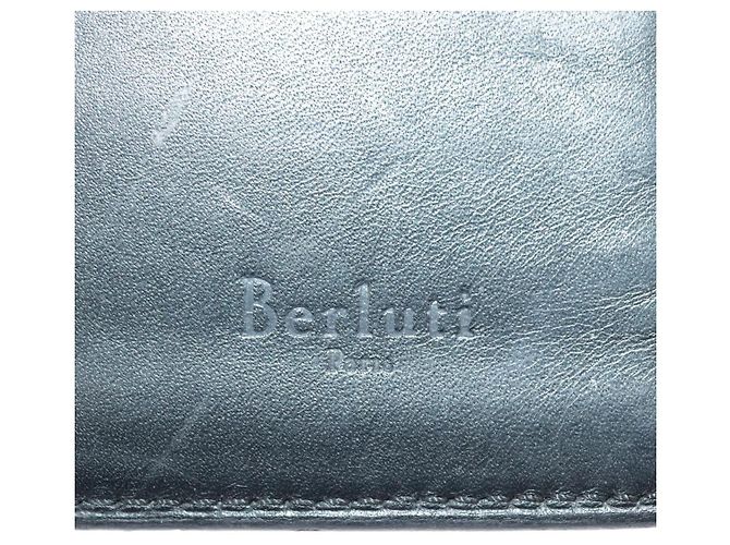 Berluti Calligraphy langer Geldbeutel aus braunem Leder Auth bs19899 - Ansicht 20