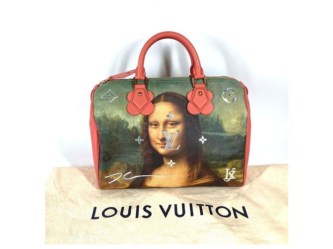 Borsa Boston Speedy 30 Mona Lisa della collezione Masters di Louis Vuitton Rosa Multicolore - vista 10