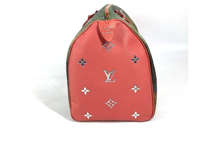 Borsa Boston Speedy 30 Mona Lisa della collezione Masters di Louis Vuitton Rosa Multicolore - vista 3