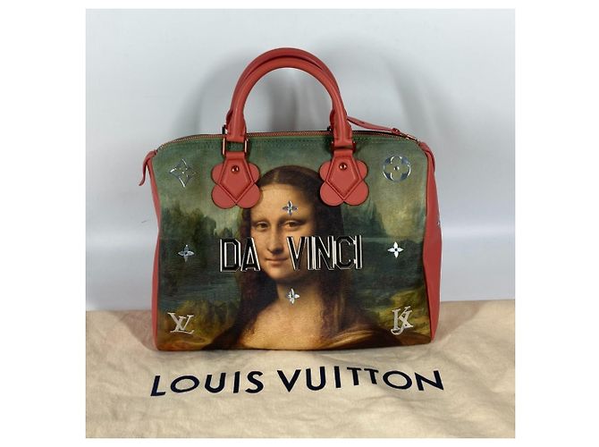 Borsa Boston Speedy 30 Mona Lisa della collezione Masters di Louis Vuitton Rosa Multicolore - vista 9