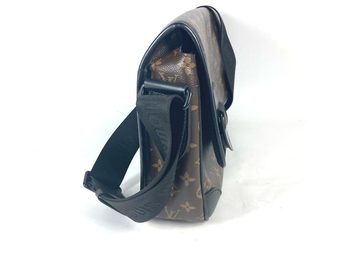 Borsa a Spalla Louis Vuitton Monogram Macassar Arch Flap Marrone Nero Monogramma - vista 2