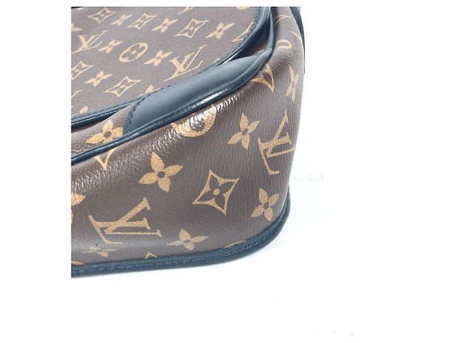 Borsa a Spalla Louis Vuitton Monogram Macassar Arch Flap Marrone Nero Monogramma - vista 7