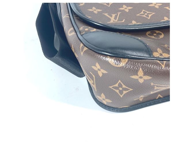 Borsa a Spalla Louis Vuitton Monogram Macassar Arch Flap Marrone Nero Monogramma - vista 8