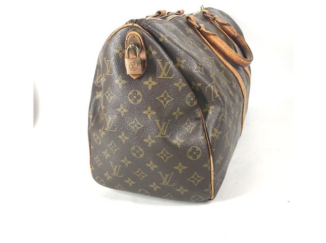 Sac Keepall 45 Monogram Louis Vuitton Marron - vue 3