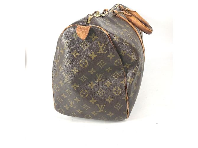 Sac Keepall 45 Monogram Louis Vuitton Marron - vue 4