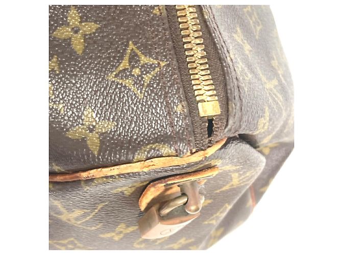 Sac Keepall 45 Monogram Louis Vuitton Marron - vue 7