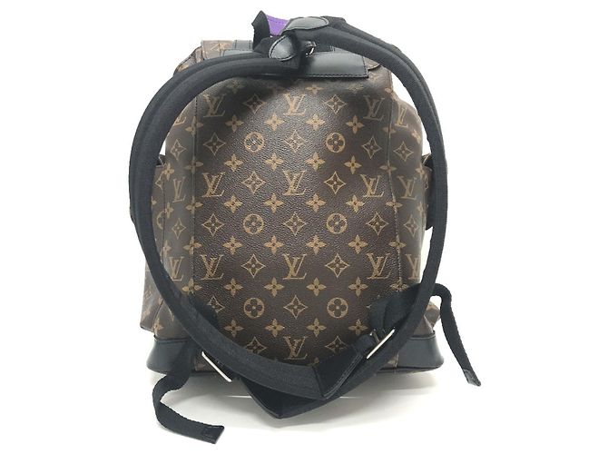 Zaino Christopher PM Monogram Macassar Louis Vuitton Marrone Porpora Monogramma - vista 2