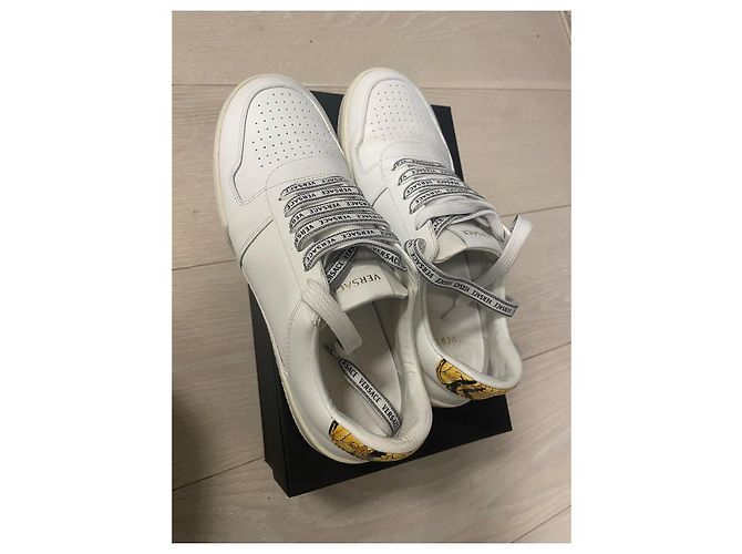 Sneakers Versace in pelle bianca Bianco - vista 2