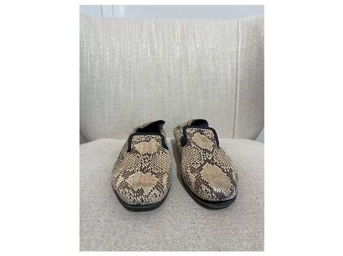 Céline CELINE Pantoletten & Clogs T.EU 38 Exotische Leder Beige - Ansicht 2