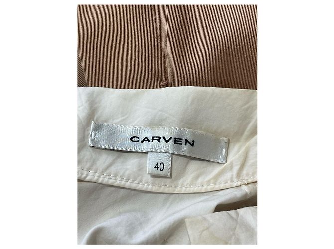 Vestido CARVEN T.Internacional L Algodón Beige - vista 5