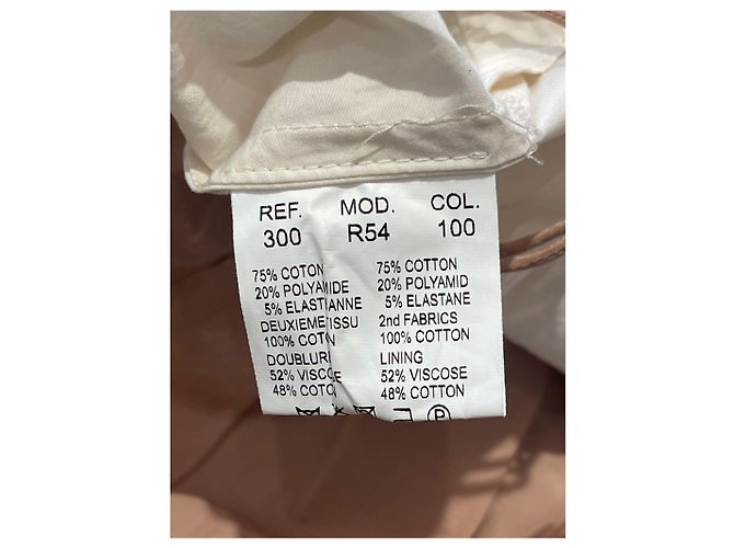 Vestido CARVEN T.Internacional L Algodón Beige - vista 6