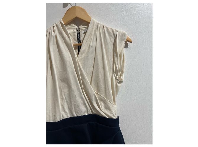 CARVEN  Dresses T.International M Cotton Bleu - vue 2