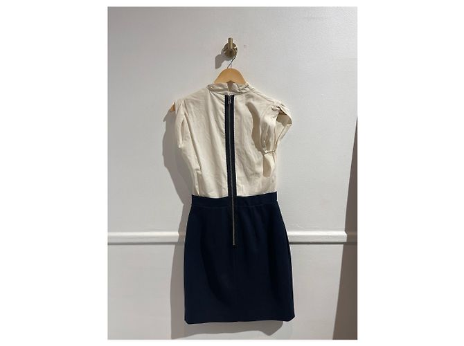 CARVEN  Dresses T.International M Cotton Bleu - vue 3