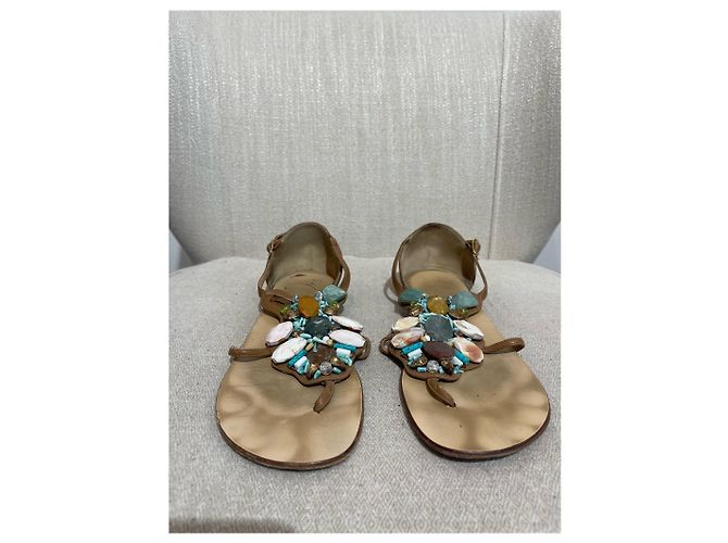 Sandali GIUSEPPE ZANOTTI T.EU 38.5 Pelle Cammello - vista 2