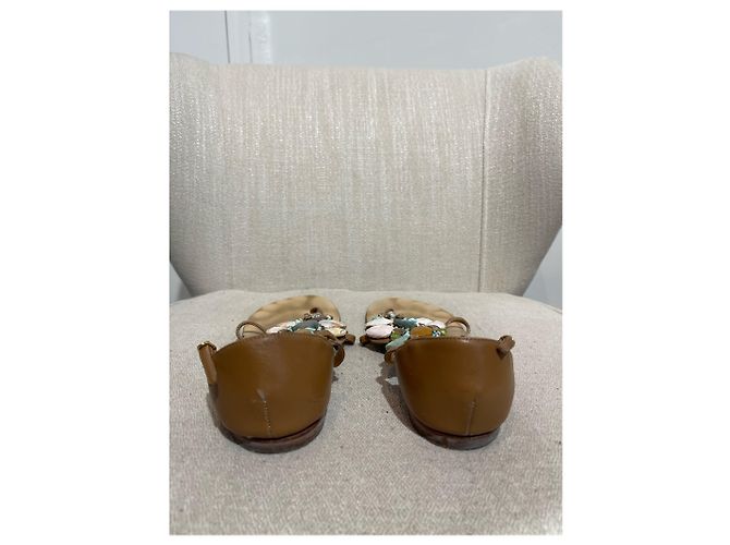 Sandali GIUSEPPE ZANOTTI T.EU 38.5 Pelle Cammello - vista 6