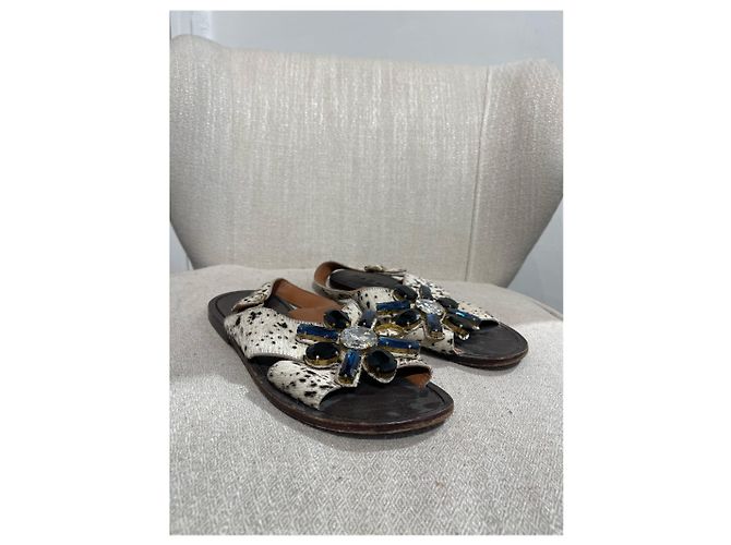 Sandali MARNI T.EU 38 Pelle Bianco - vista 3