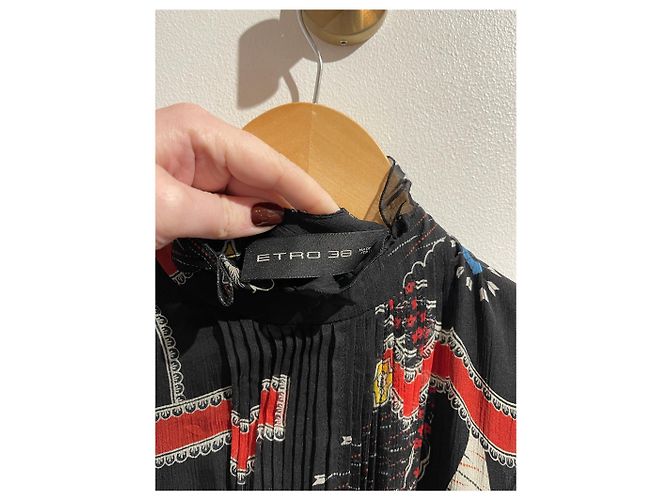 Vestidos ETRO T.Internacional XS Seda Negro - vista 4