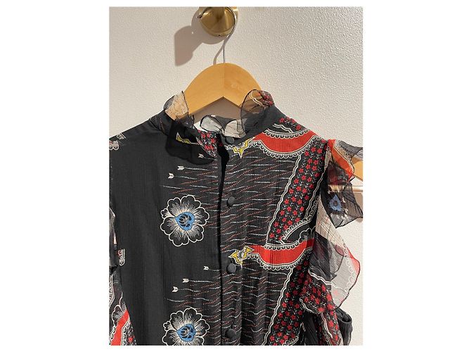 Vestidos ETRO T.Internacional XS Seda Negro - vista 6