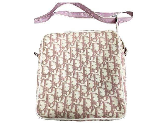 Clutch Christian Dior Rosa Monogramma Fiori Strass Nylon - vista 3