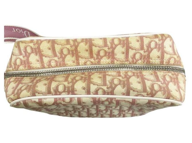 Clutch Christian Dior Rosa Monogramma Fiori Strass Nylon - vista 4