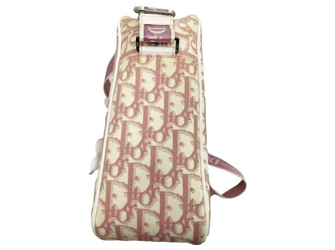 Clutch Christian Dior Rosa Monogramma Fiori Strass Nylon - vista 6
