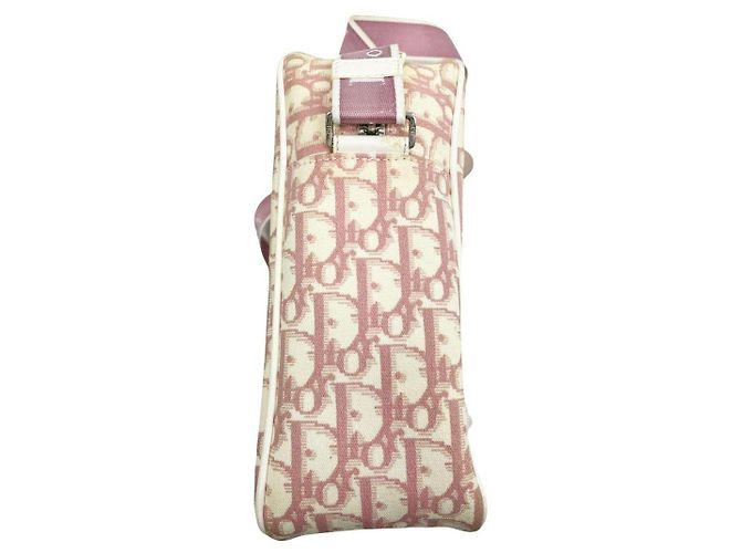 Clutch Christian Dior Rosa Monogramma Fiori Strass Nylon - vista 7