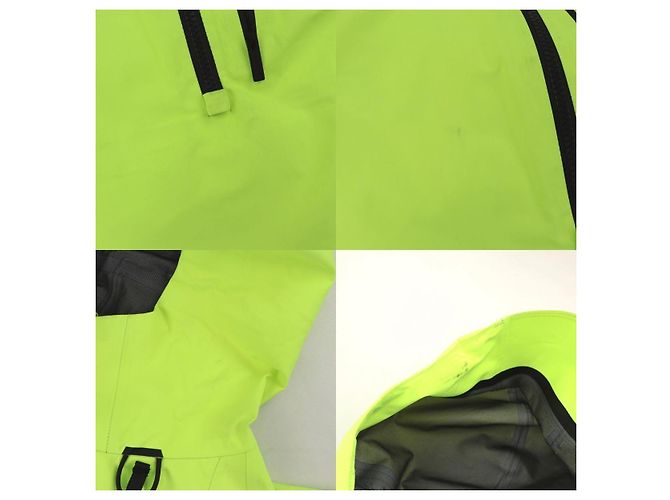 Giacca pullover a mezza zip in Gore-tex giallo fluorescente verde di Prada - vista 7