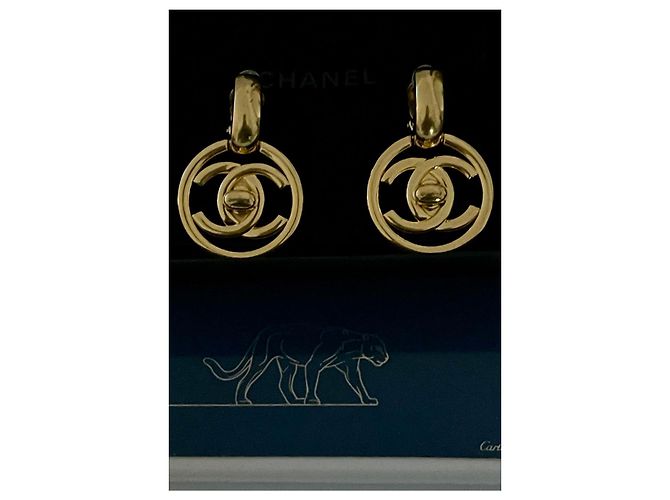 Orecchini Chanel dorati in metallo D'oro - vista 5