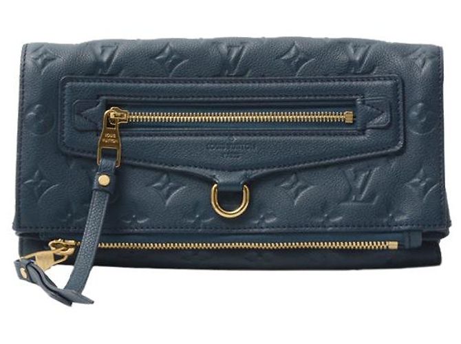 Clutch Louis Vuitton Monogram Empreinte Petillante M93427 Blu - vista 2