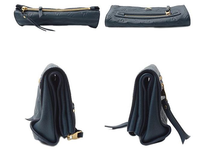 Clutch Louis Vuitton Monogram Empreinte Petillante M93427 Blu - vista 4