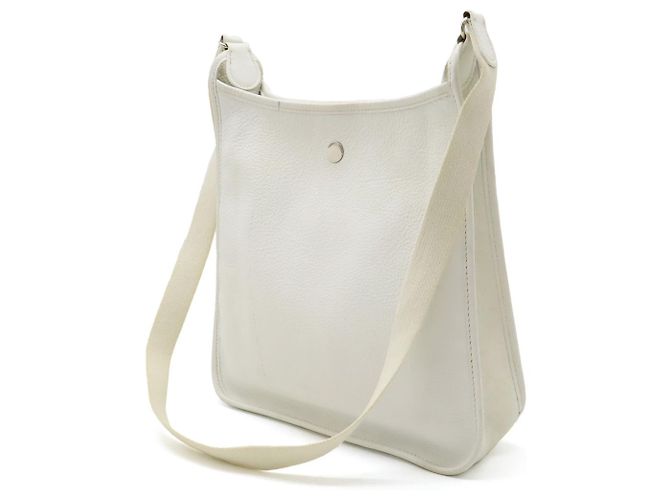 Hermès Vespa PM Ledertasche Weiß - Ansicht 2