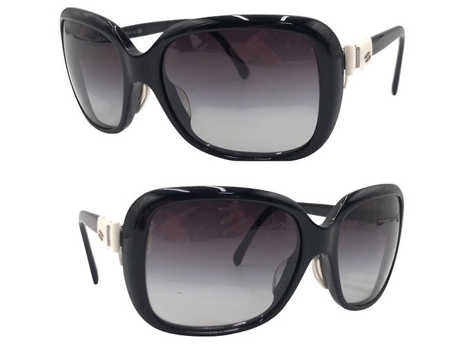 Gafas de sol de plástico con cinta Coco Mark de Chanel Negro - vista 6