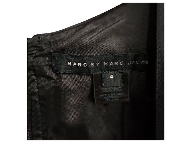 Plissiertes Mini-Kleid von Marc by Marc Jacobs aus schwarzem Polyester - Ansicht 3