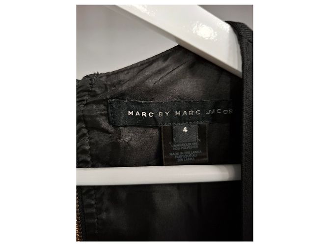 Plissiertes Mini-Kleid von Marc by Marc Jacobs aus schwarzem Polyester - Ansicht 6