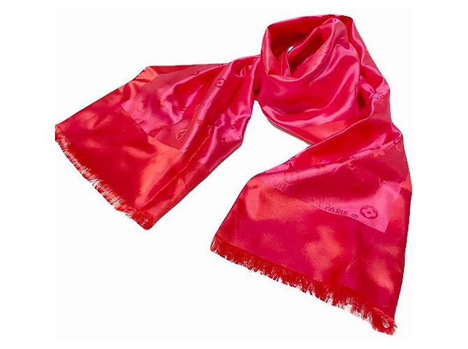 Sciarpa in seta Louis Vuitton M71053 Rosa - vista 2