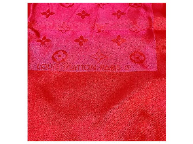 Sciarpa in seta Louis Vuitton M71053 Rosa - vista 6