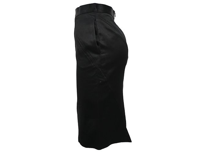 Nina Ricci Midi Bleistiftrock aus schwarzem Polyester - Ansicht 2