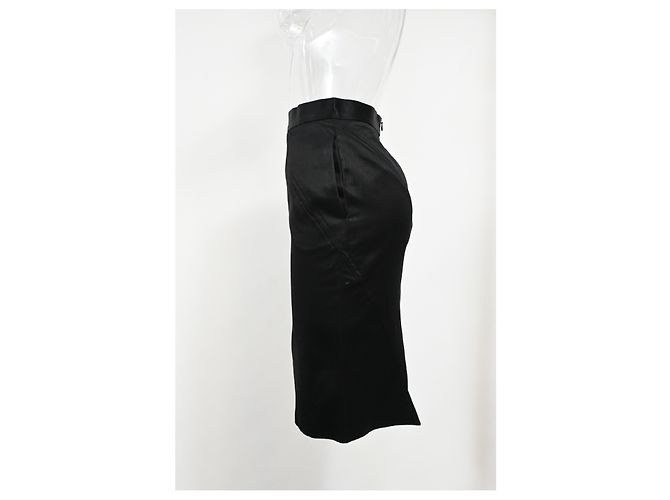 Nina Ricci Midi Bleistiftrock aus schwarzem Polyester - Ansicht 6