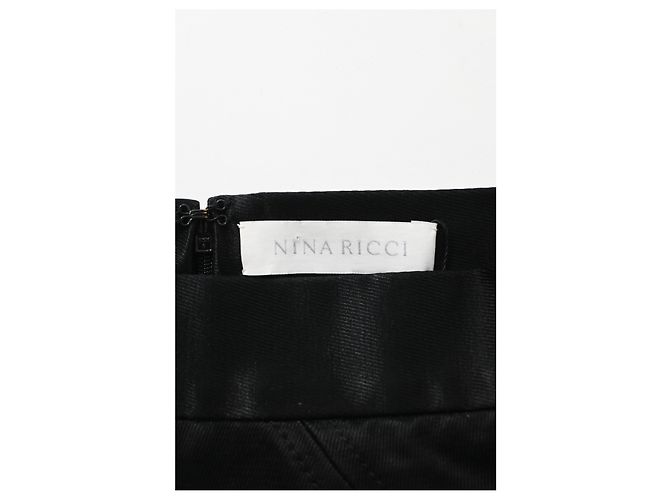 Nina Ricci Midi Bleistiftrock aus schwarzem Polyester - Ansicht 8