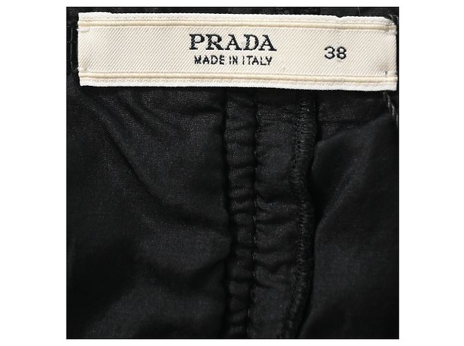 Falda midi A-line de lana tweed negra Prada Negro - vista 4