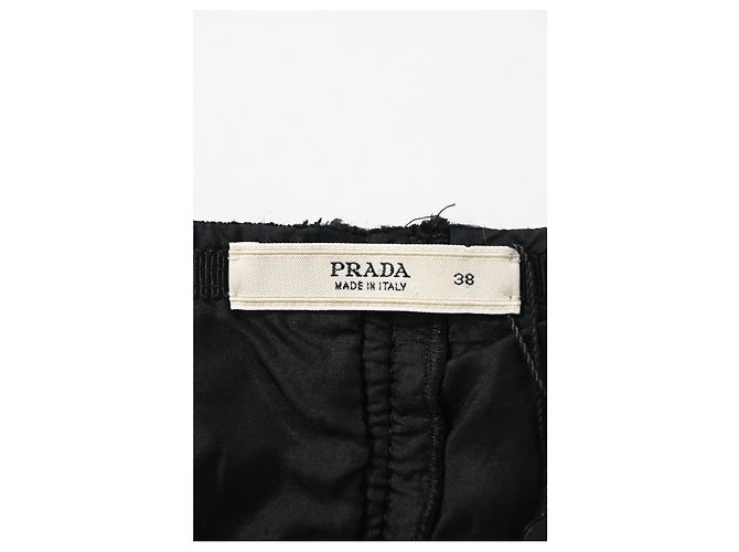 Falda midi A-line de lana tweed negra Prada Negro - vista 8