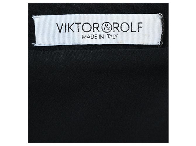 Falda mini ajustada Viktor & Rolf en viscosa negra Negro - vista 4